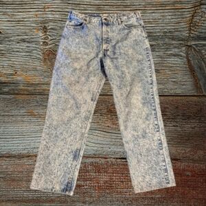 Levi's vintage 80s  acid Stone wash Blue denim #540 tapered  jeans. W36 L30